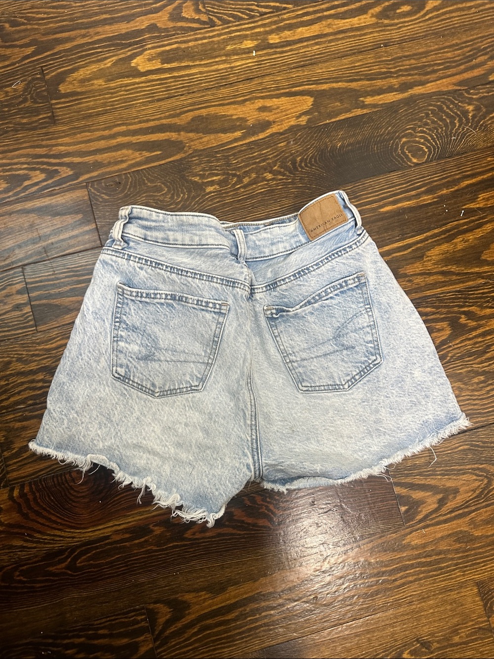 American Eagle Outfitters Light Blue Distressed Denim Cutoff Shorts - Picture 4 of 5